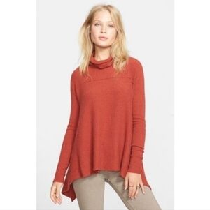 Free People Draped Handkerchief Sweater, Burnt‎ Orange